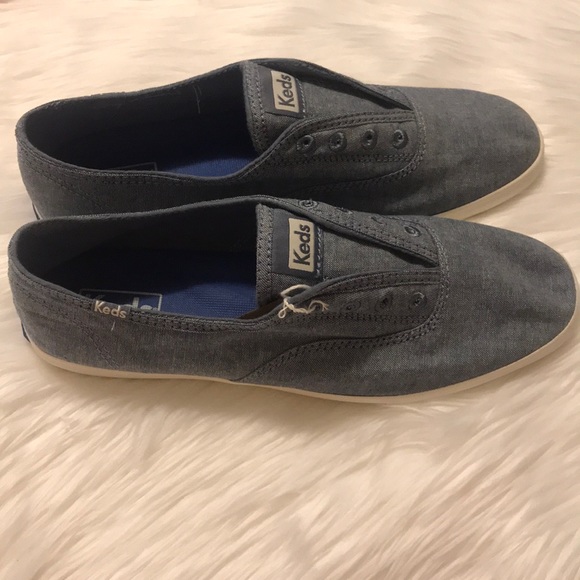 Keds Chambray Slip-Ons - Picture 3 of 8
